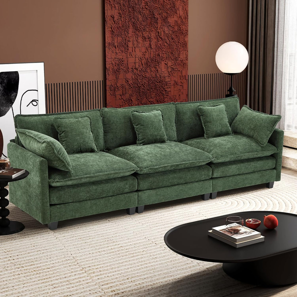 ihanherry 146-inch U-shaped modern sofa modular area cloud sofa