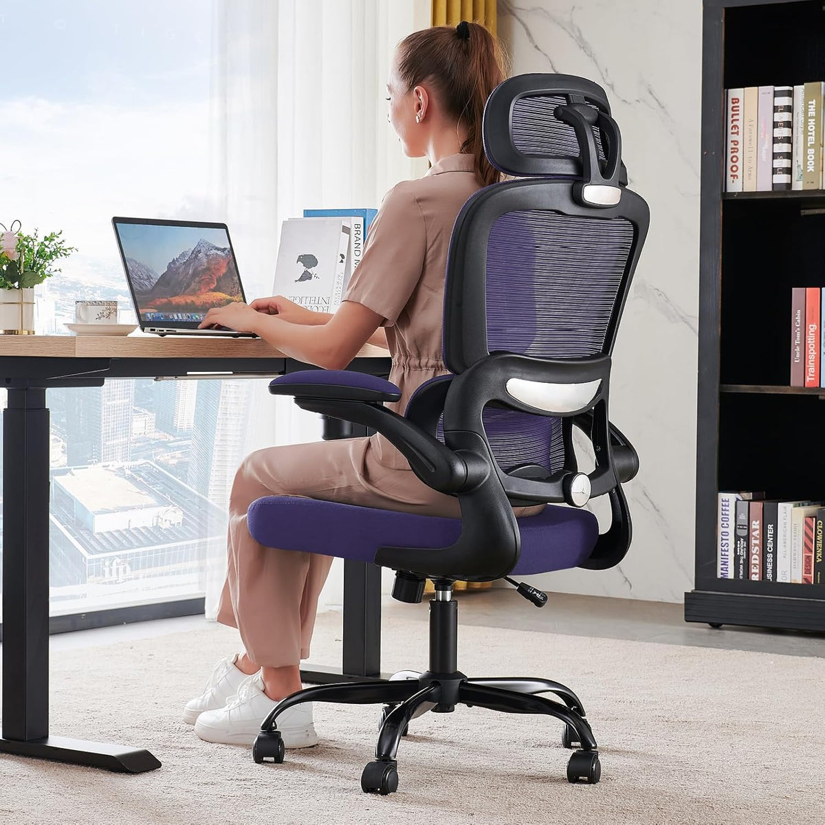 Office Chair Ergonomic Desk Chair 330 lbs Home Mesh Desk Chair Comfortable Gaming Chair