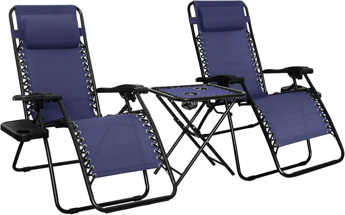 Amazon Basics Outdoor Patio Mesh Adjustable Zero Gravity Lounge Chair Recliners set of 2