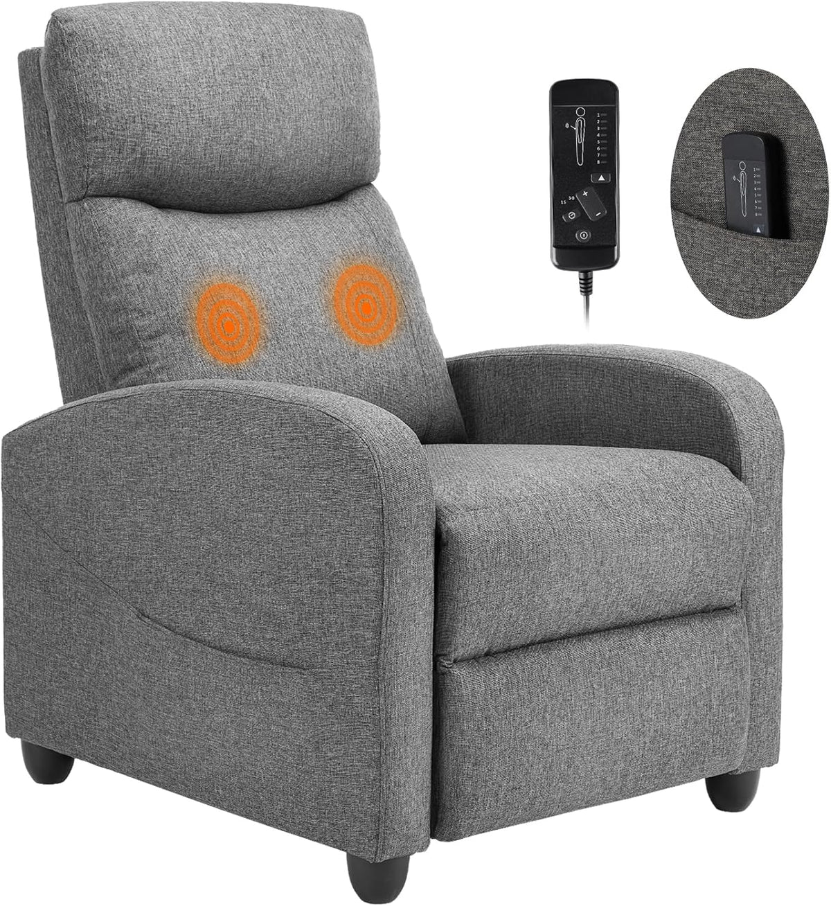 Sweet and crisp rocking chair 360 degree rotating recliner with sliding function