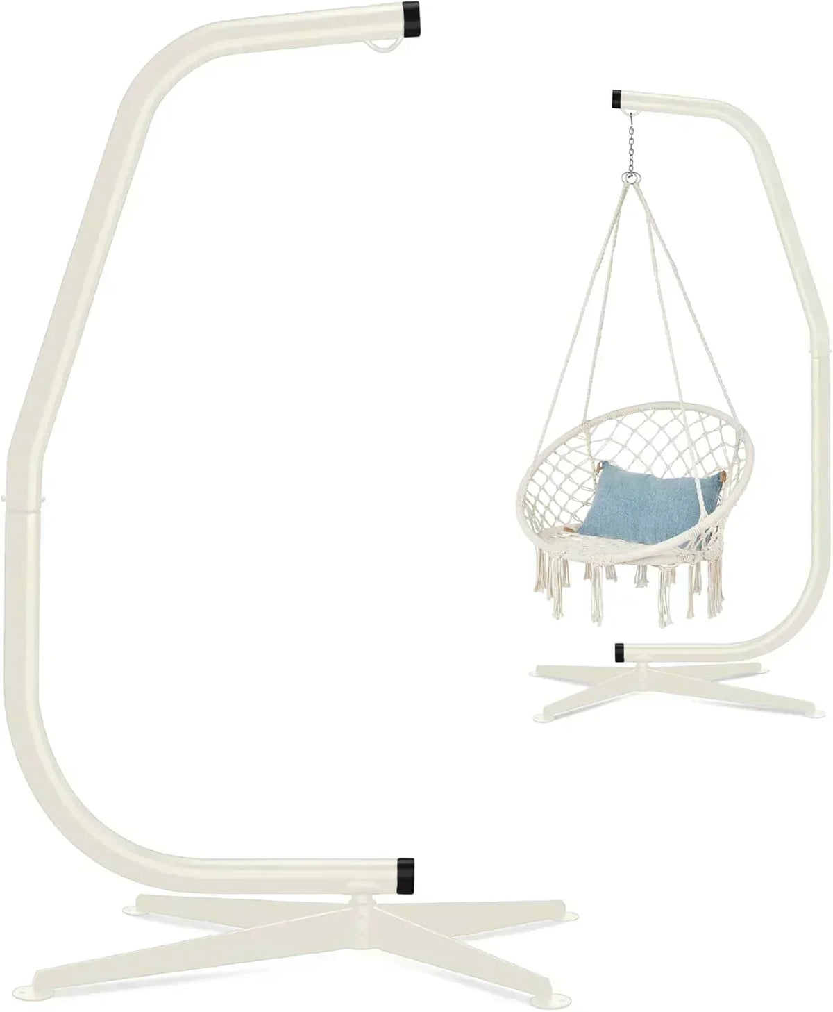 Best Choice Products Metal Hanging Hammock C-Stand for Chair Weather Resistant Finish